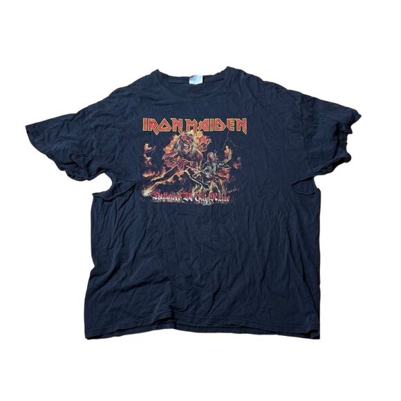 Vintage Thrashed Iron Maiden T Shirt XXL - Picture 1 of 6